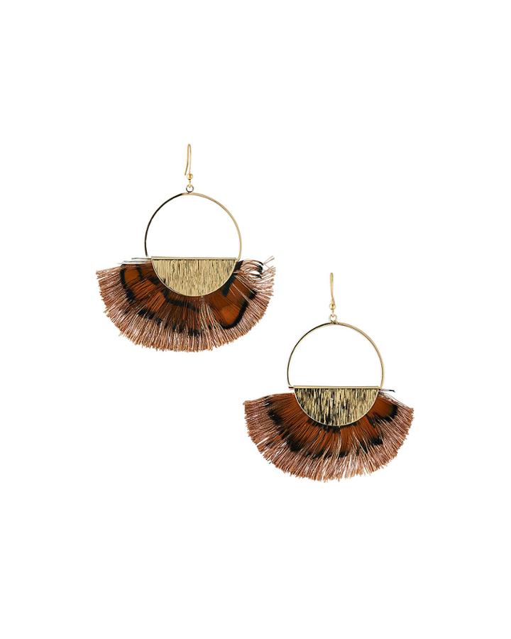 Feather Fan Earrings
