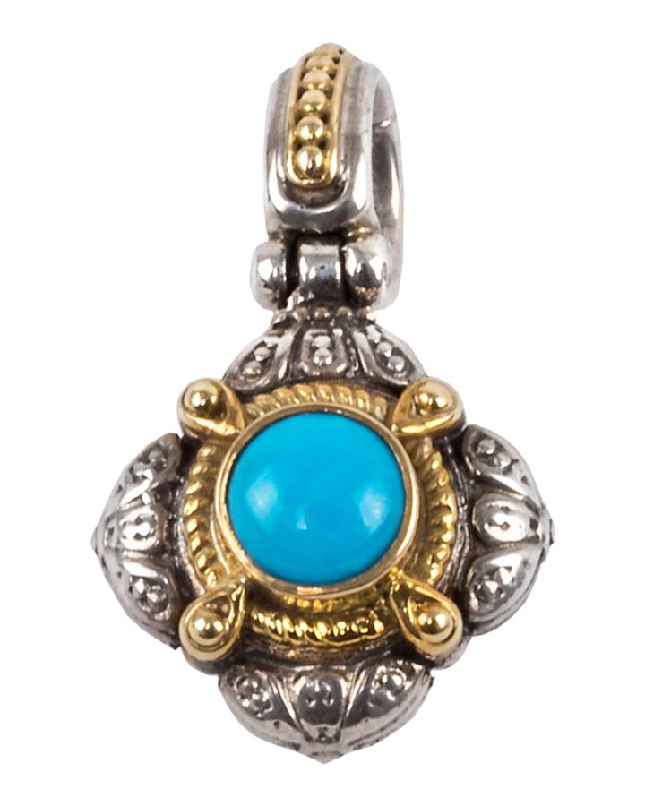 Turquoise-bezel Pendant