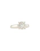 18k White Gold Diamond Bouquets Classic Ring,