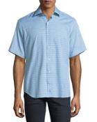 Short-sleeve Glen-plaid