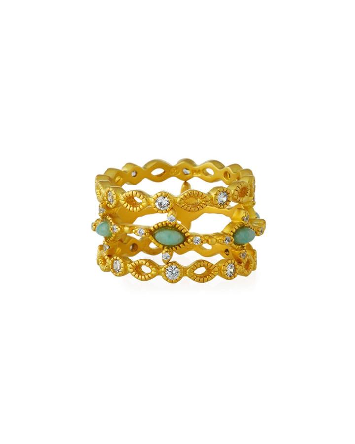 Amazonian Allure Stack Rings, Set Of