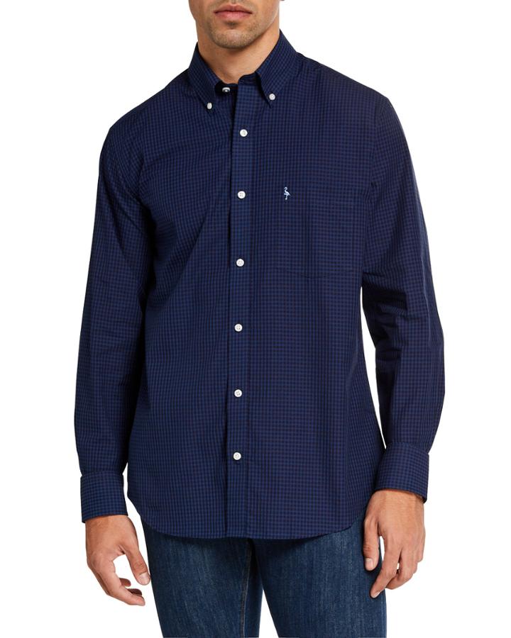 Men's Check Print Long-sleeve