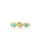 Simone Turquoise/sapphire Eternity Stack Ring,