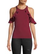 Hanging Ruffle Racer Tank