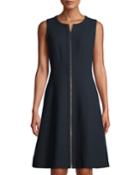 Celinda Wool Crepe Zip-front Dress