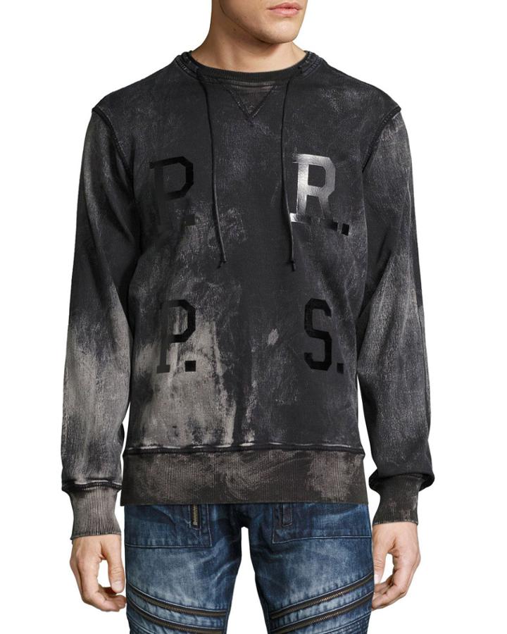 Universal Fleece Crewneck Sweatshirt With Drawstring, Black