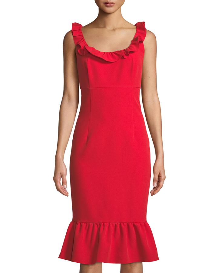 Ruffle-trim Sleeveless