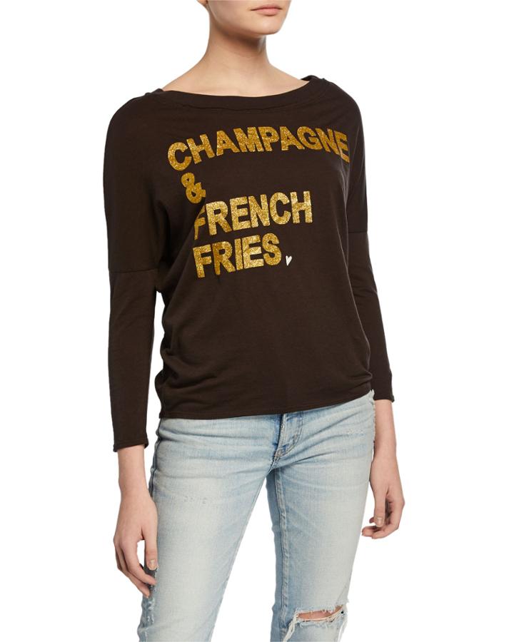 Champagne & French Fries Long-sleeve Tee