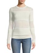 Andrea Ribbed Silk-cashmere Crewneck