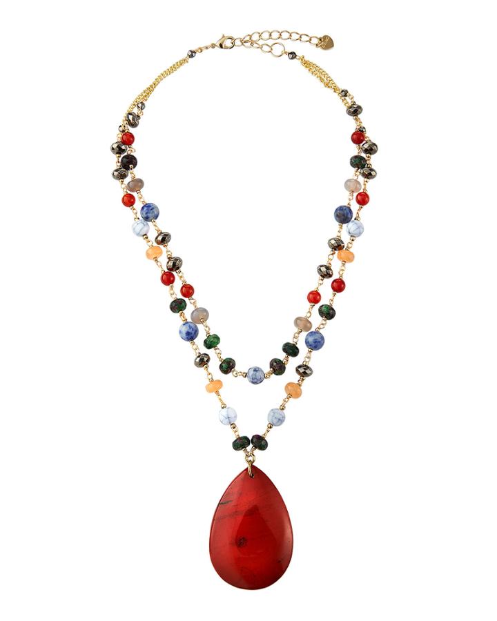 Large Agate Pendant Necklace