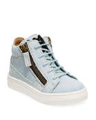 Denim Mid-top Sneakers, Toddler