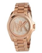 43mm Bradshaw Logo Bracelet Watch, Rose Gold