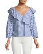 Secrete Garden Striped Ruffle Top