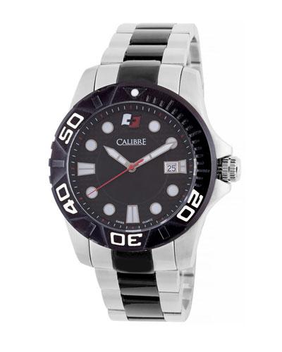 42mm Men's Akron Watch W/ Bracelet Strap, Two-tone