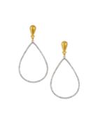 Diamond Pear Geo Drop Earrings