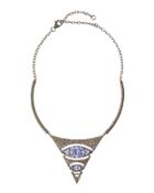 Purple Iolite & Champagne Diamond Statement Necklace