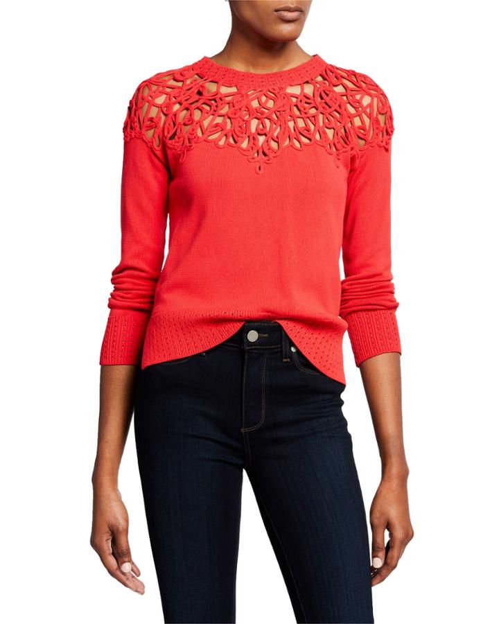 Macrame Crewneck Pullover