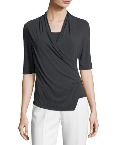 City Retreat Faux-wrap Top