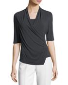 City Retreat Faux-wrap Top