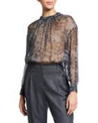 Botanical-print Long-sleeve