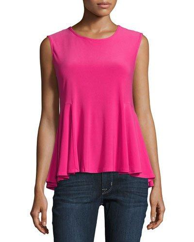 Sleeveless Knit Swing Tank, Pink