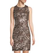 Sequin-embroidered Bodycon Dress