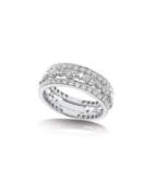 14k Diamond Pave Stacked Ring,