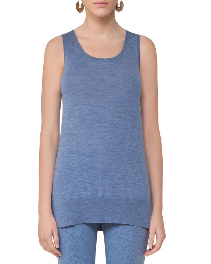Wool Melange Shell Tunic,