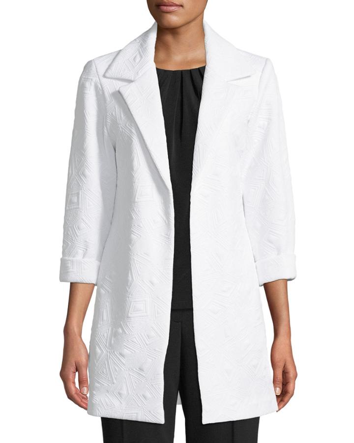 Diamond-quilted Topper Jacket