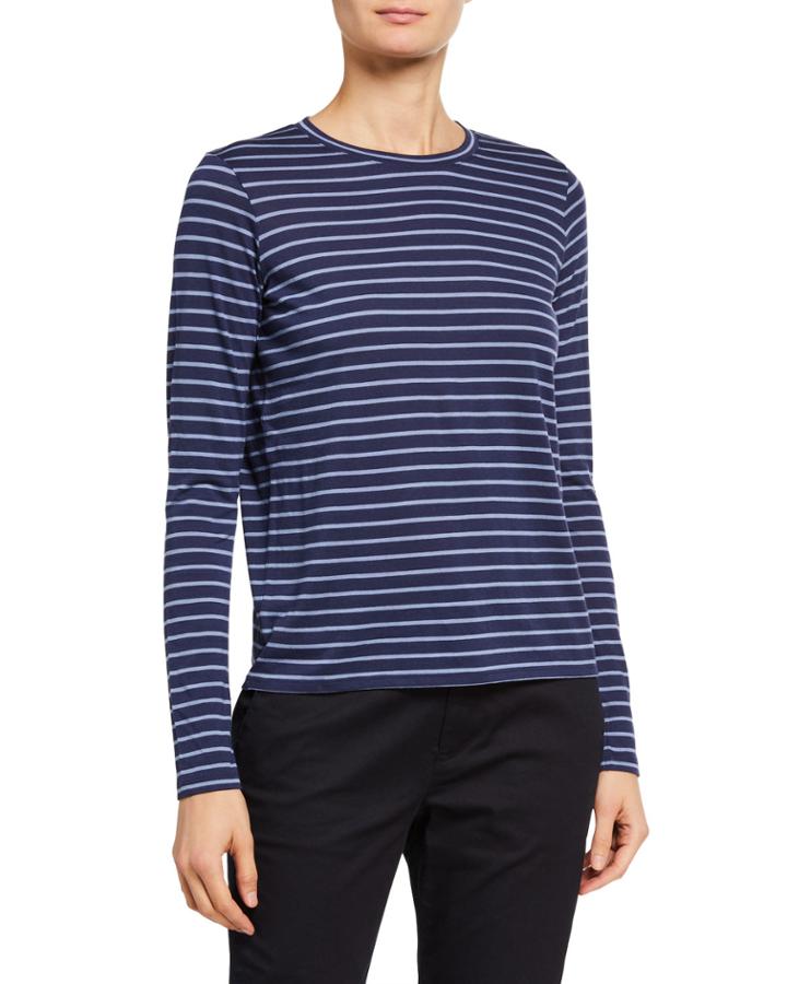Striped Little Boy Long-sleeve Tee