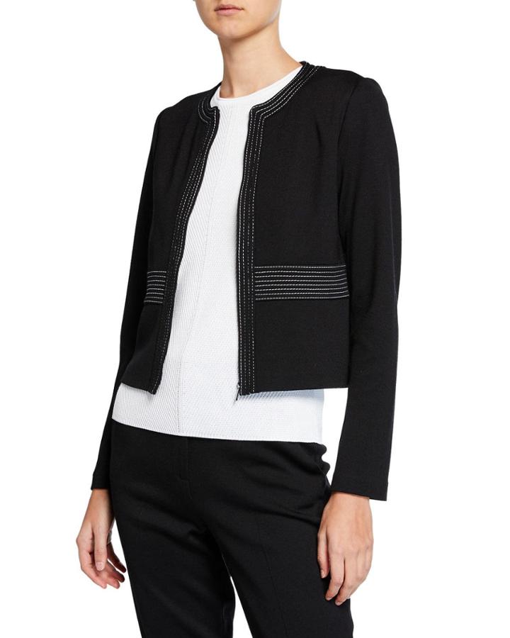 Milano Knit Topstitch Jacket