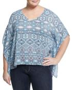 Bernadette Poncho Top, Multi,