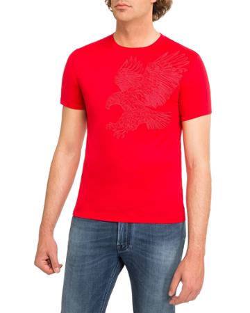 Embroidered Eagle Crewneck T-shirt