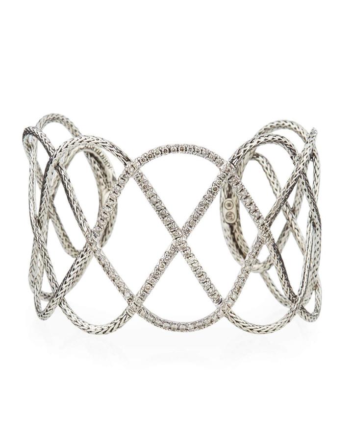 Classic Chain Diamond Braided Cuff,