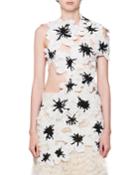 One-shoulder Hand Placed Floral