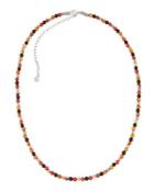 Men's Classic Chain Black Onyx & Carnelian Necklace