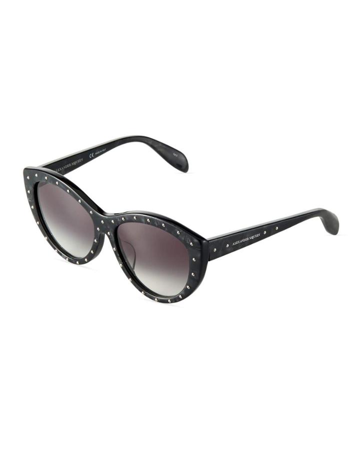 Oversized Studded Acetate Cat-eye