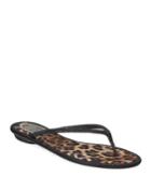 Flat Leopard-lined Thong