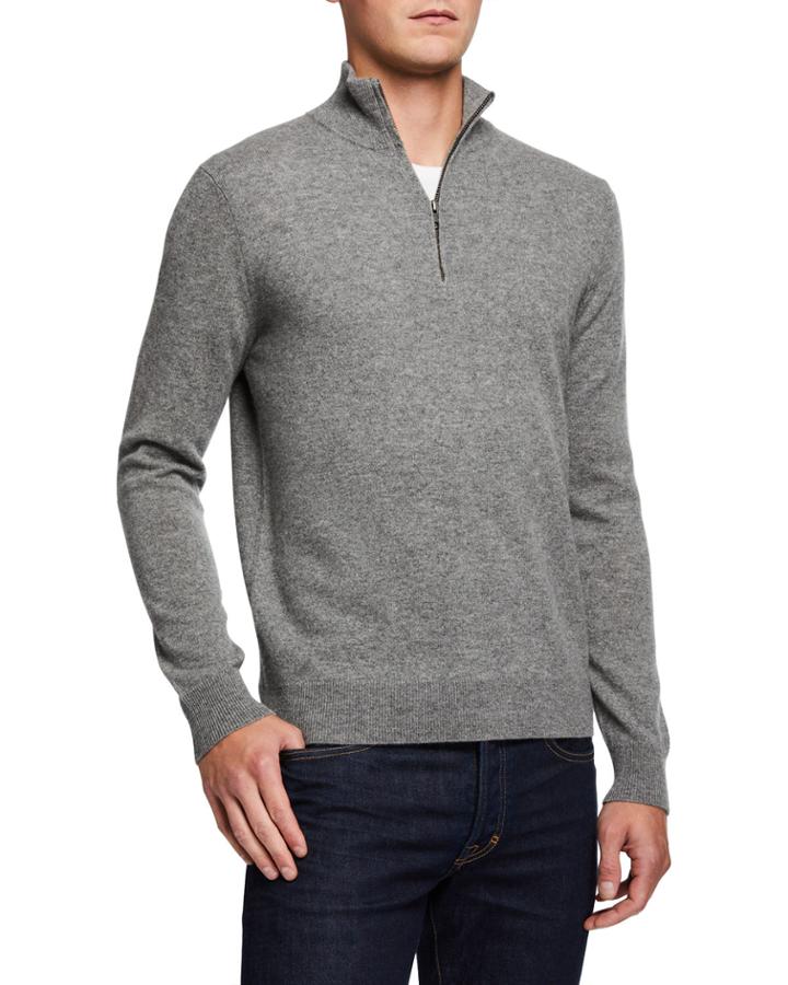 Men's Cashmere Mock-neck