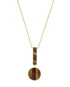 Geometric-drop Pendant Necklace