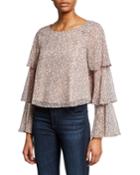 Printed Tiered Ruffle