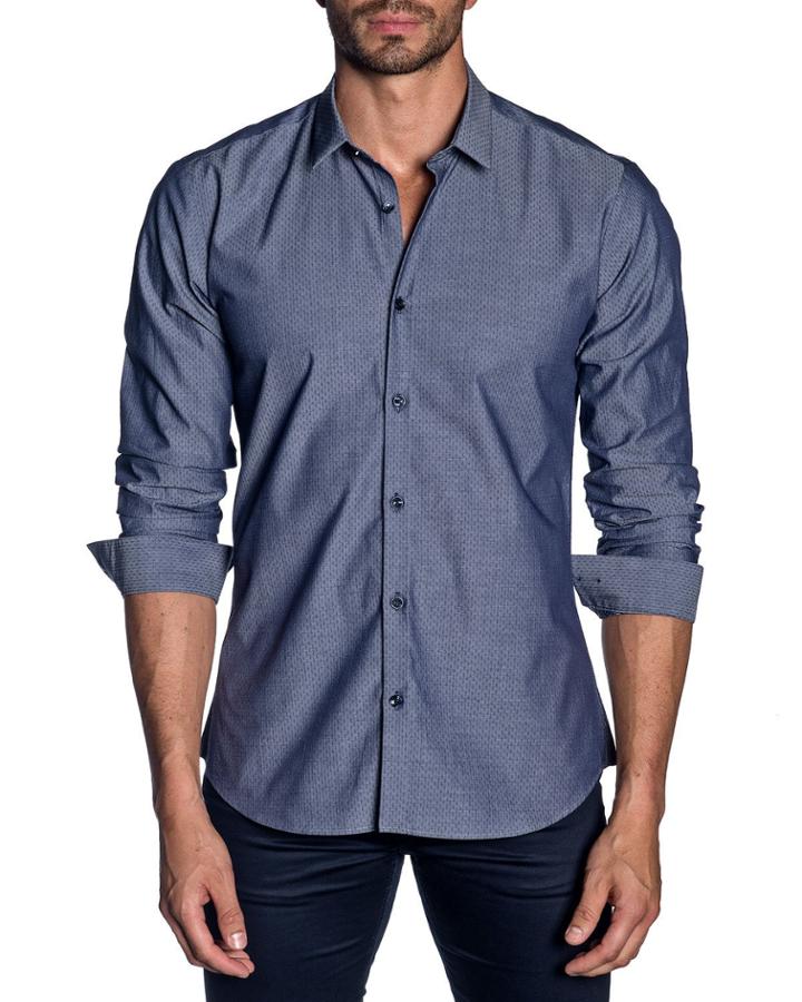 Men's Modern-fit Micro-diamond Long-sleeve