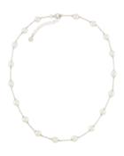 Multi-pearl Chain Necklace, White