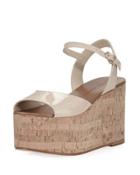 Sally Patent Platform Wedge