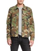Men's Camo Twill Zip-front Jacket