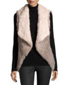 Love Token Ombre Rabbit Fur Vest, Blush Ombre, Women's, Size: Large, Blush Ombr