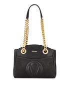 Camelie Leather Shoulder Bag, Black