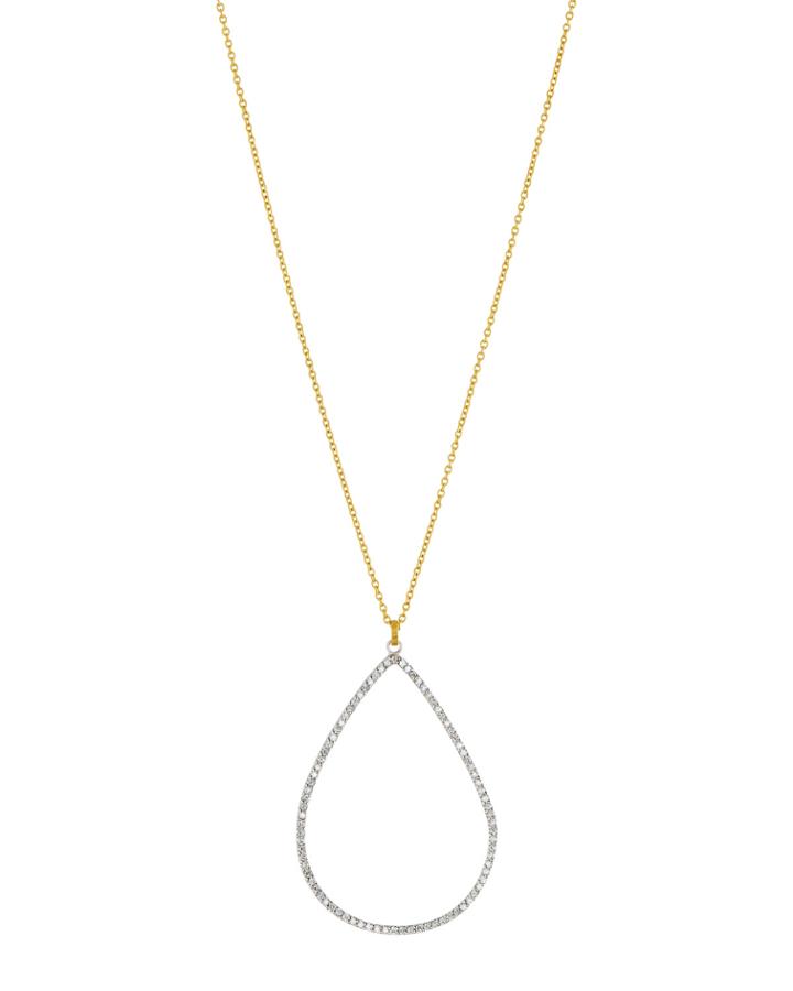 Pave Diamond Teardrop Neckla