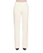 Mid-rise Wide-leg Trousers, Ivory