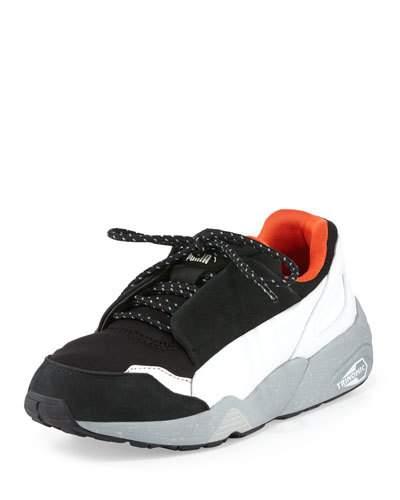 Lace Disc Low-top Sneaker, Black/white